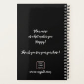 Minimalistische zwarte witte Initialen LOGO 2023 Planner (Achterkant)