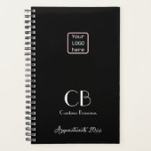 Minimalistische zwarte witte Initialen LOGO 2023 Planner (Voorkant)