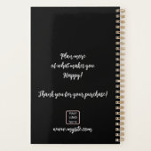 Minimalistische zwarte witte Initialen LOGO 2023 Planner (Achterkant)