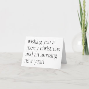 Minimalistische Zwarte Witte Kerst Nieuwjaar Leeg Feestdagen Kaart