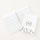 Minimalistische zwarte & witte krans - Aangepaste Notitieboek (Binnen)