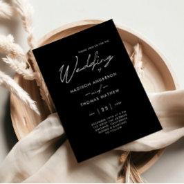 Minimalistische Zwarte Witte Moderne Typografie Tr Kaart