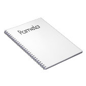 Minimalistische Zwarte & Witte Professionele Moder Notitieboek (Rechterzijde)