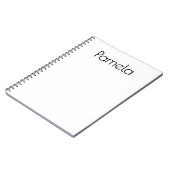 Minimalistische Zwarte & Witte Professionele Moder Notitieboek (Linkerzijde)