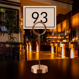 Minimalistische Zwarte Witte Rechthoek Restaurant Kaart
