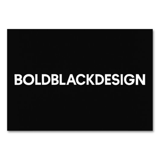 Minimalistische zwarte & witte tafel Kaart (Voorkant)