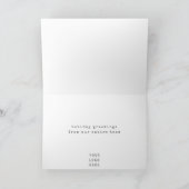 Minimalistische zwarte witte tekenaar Holly Branch Feestdagen Kaart (Binnen)