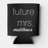 Minimalistische zwarte & witte toekomst mevrouw We Blikjeskoeler (Voorkant)