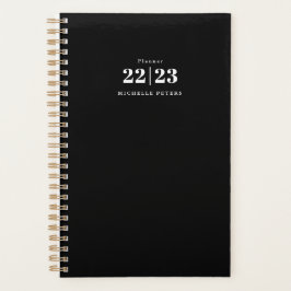 Minimalistische Zwarte Witte Typografie Wekelijks  Planner