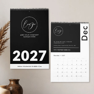 Minimalistische Zwarte Zakelijke Logo Promotie 202 Kalender