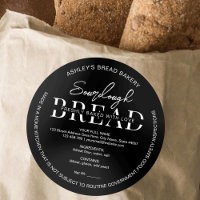 Minimalistische zwarte zuurdesem brood ingrediënte