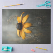 Minimalistische zwartogige Susan Botanical Decoupa Tissuepapier (Craft)