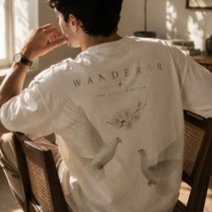 Minimalistische Zwerver Esthetische Duif Oversized T-shirt
