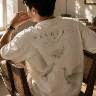 Minimalistische Zwerver Esthetische Duif Oversized T-shirt