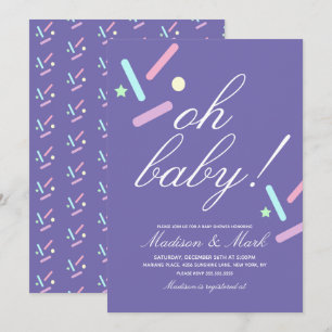 Minimalistische Zwevende Strooideeltjes Paarse Bab Kaart