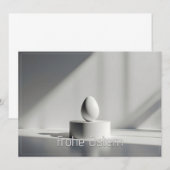 Minimalistisches Osterei auf modernem Podest (Voorkant / Achterkant)