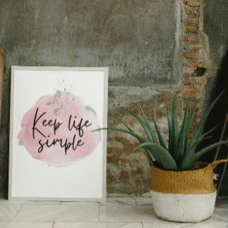 Minimalistisches Poster 'Keep It Simple' 