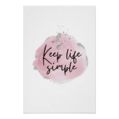 Minimalistisches Poster 'Keep It Simple'  (Voorkant)