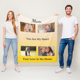 MinimalistKeepsake - Mama, Jij bent mijn Hart Fleece Deken