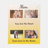 MinimalistKeepsake - Mom, You are My Heart Fleece Deken (Voorkant)