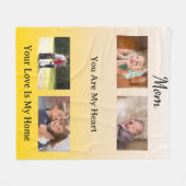 MinimalistKeepsake - Mom, You are My Heart Fleece Deken (Voorkant (Horizontaal))