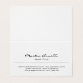 Minimalsit Modern Black & White Trendy Visitekaartje (Buitenkant ongevouwen)