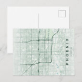 Minimap van Phoenix-stad op ansichtkaart Briefkaart (Voorkant / Achterkant)