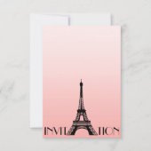 Minimaslim Paris Eiffeltoren Glam Chique Roze Kaart (Voorkant)