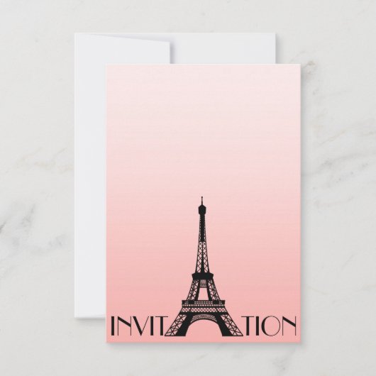 Minimaslim Paris Eiffeltoren Glam Chique Roze Kaart (Voorkant)
