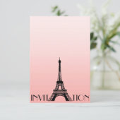 Minimaslim Paris Eiffeltoren Glam Chique Roze Kaart (Staand voorkant)