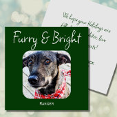 Minimimalistische Groene Huisdier Foto Kerstmis Ka Feestdagenkaart