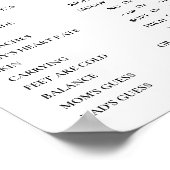 Minimliast Old WiVes Tales Baby shower spel Poster (Hoek)