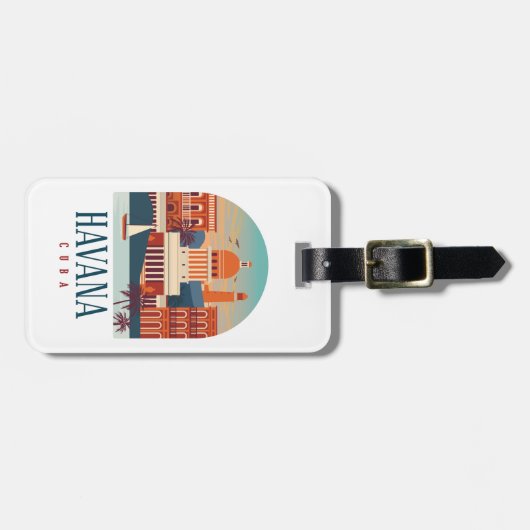  minimumaantal retourreizen in Havana Cuba Bagagelabel (Voorkant horizontaal)