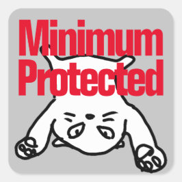 Minimumbescherming Vierkante Sticker
