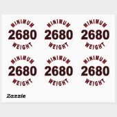 Minimumgewicht 2680 Rond Ronde Sticker (Vel)