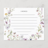 Minimumkaart voor Vrijgezellenfeest in wilde bloem (Achterkant)