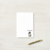 Minimumloon Woo Funny Office Worker Cartoon Art Post-it® Notes (Op bureau)