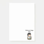 Minimumloon Woo Funny Office Worker Cartoon Art Post-it® Notes (Voorkant)