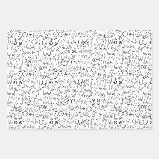 minimumontwerp van de borstvrouw inpakpapier vel (Voorkant 2)