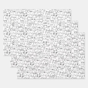 minimumontwerp van de borstvrouw inpakpapier vel