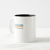 Minimumontwerp van Lightsaber Tweekleurige Koffiemok (Voorkant links)