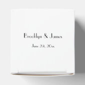 Mininal Deco Witte Huwelijksgunstboxen Bedankdoosjes (Bovenkant)