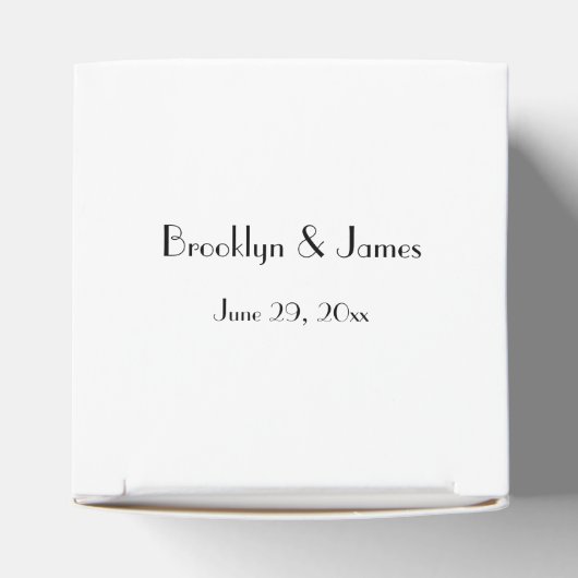 Mininal Deco Witte Huwelijksgunstboxen Bedankdoosjes (Bovenkant)