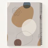 Mininalist BOHO Earth Tones Bruin Beige Onderwerp Notitieboek (Achterkant)