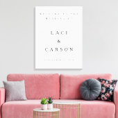 Mininalmist Welkom Trouwbord -  Canvas Afdruk (Insitu (Woonkamer))