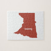 Mininesota home silhouette state-kaart legpuzzel (Horizontaal)