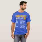 Mining Engineer Hourly Rate Funny Mining Engineeri T-shirt (Voorkant volledig)