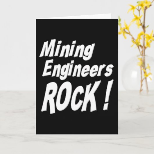 Mining Engineers Rock! Wenskaart Kaart (Gele Bloem)
