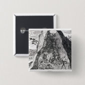 Mining', Frankfurt, 1602 Vierkante Button 5,1 Cm (Voorkant /achterkant)