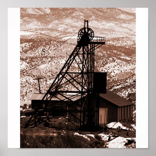 Mining Rig, Gold Hill, Nevada Poster (Voorkant)